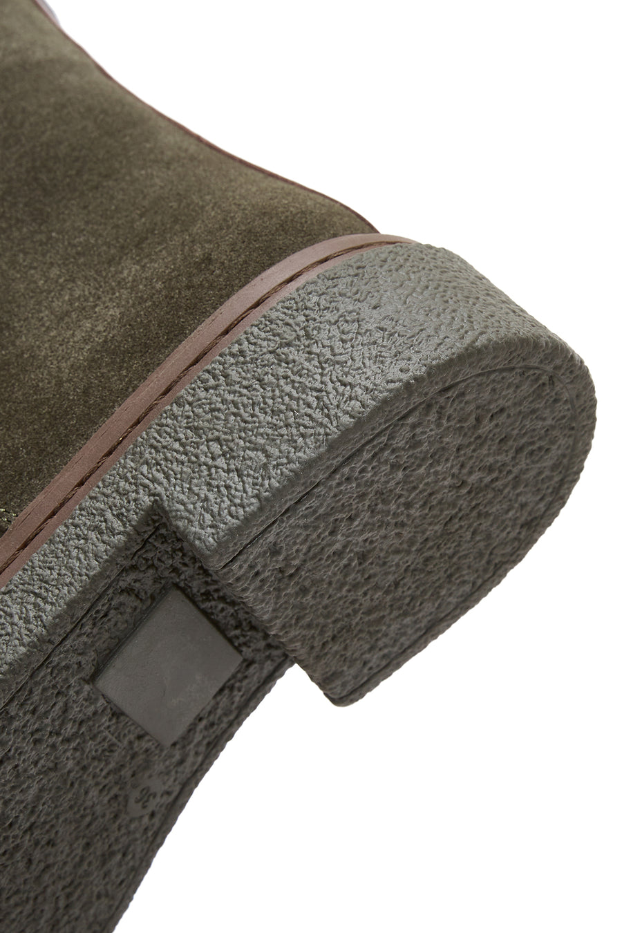 Women's Green Zippered Suede Leather Boots