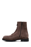 Women's Mink Zipper Thick Sole Suede Leather Ankle Boots | Derimod