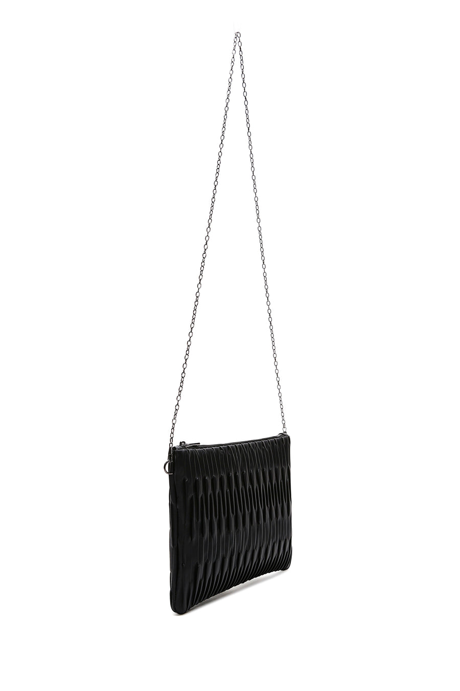 Women's Black Long Chain Strap Clutch Bag