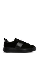 Erkek Siyah Süet Deri Kalın Tabanlı Sneaker | Derimod