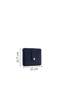 Men's Navy Leather Cardholder | Derimod