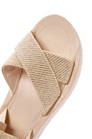 Women's Beige Ankle Strap Sandals | Derimod