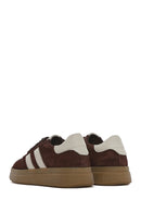 Woman Brown Lace-Up Suede Leather Sneaker | Derimod