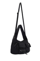 Women Black Long Strap Fabric Shoulder Bag | Derimod