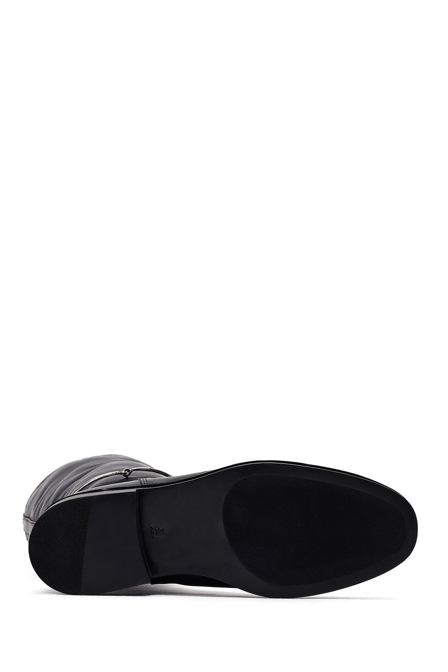 Women's Black Leather Boots with Accessories
