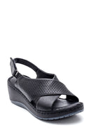 Women's Comfort Wedge Heel Leather Sandals | Derimod