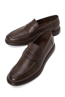 Erkek Kahverengi Deri Casual Loafer | Derimod
