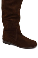 Women's Brown Suede Leather Boot | Derimod