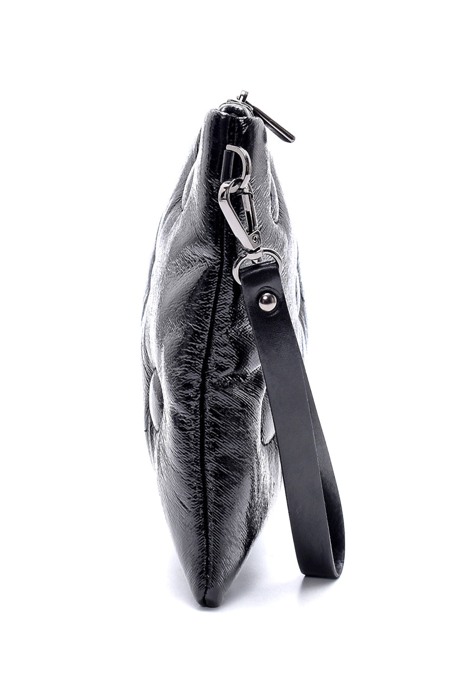 Women's Crinkled Patent Leather Portfolio
