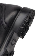Male Black Lace-up Zip Closure Leather Casual Boots | Derimod
