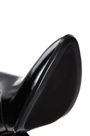 Women's Black Patent Leather Heeled Boots | Derimod