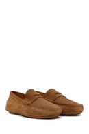 Erkek Taba Süet Deri Loafer | Derimod