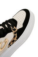 Alberto Guardiani Women's Black Chain Leather Sneaker | Derimod