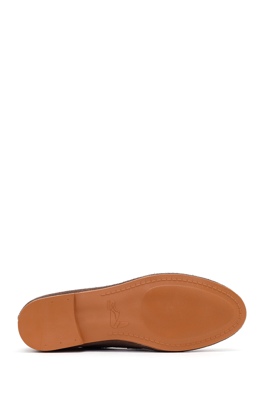 Women's Mink Buckled Suede Leather Masculine Loafer
