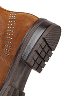 Women's Tan Suede Leather Chelsea Boots | Derimod