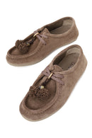 Woman Mink Lace-Up Tassel Suede Casual Shoes | Derimod