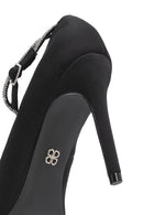 Women's Black Ankle Strap Stiletto Heel | Derimod