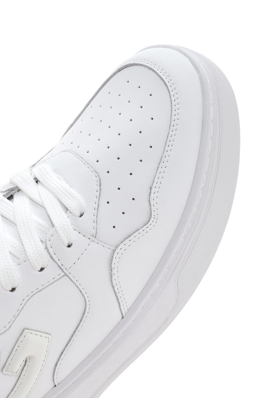 Alberto Guardiani Men's White New Era Thick Soled Leather Sneaker