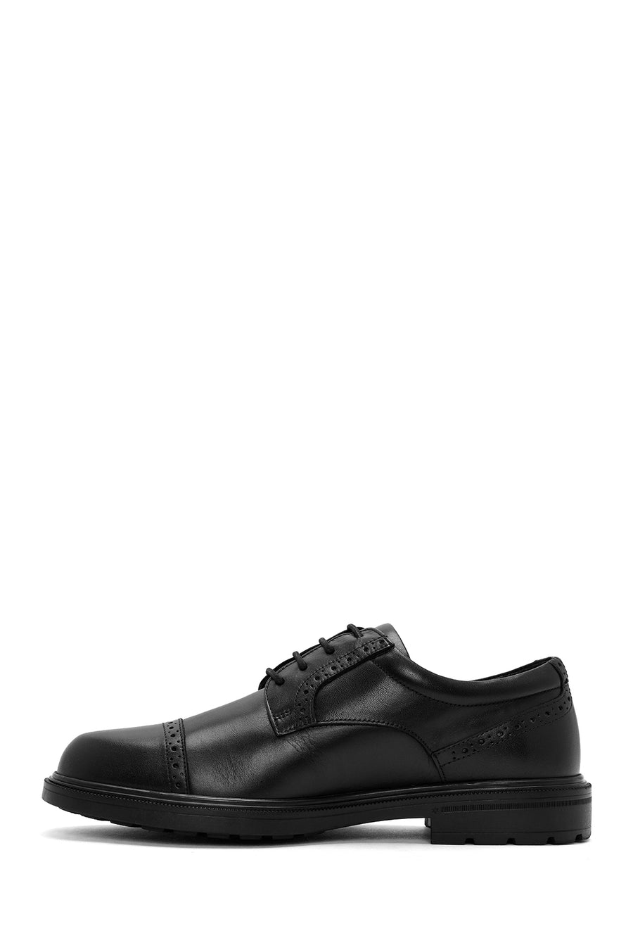 Men's Black Laced Leather Classic Shoes