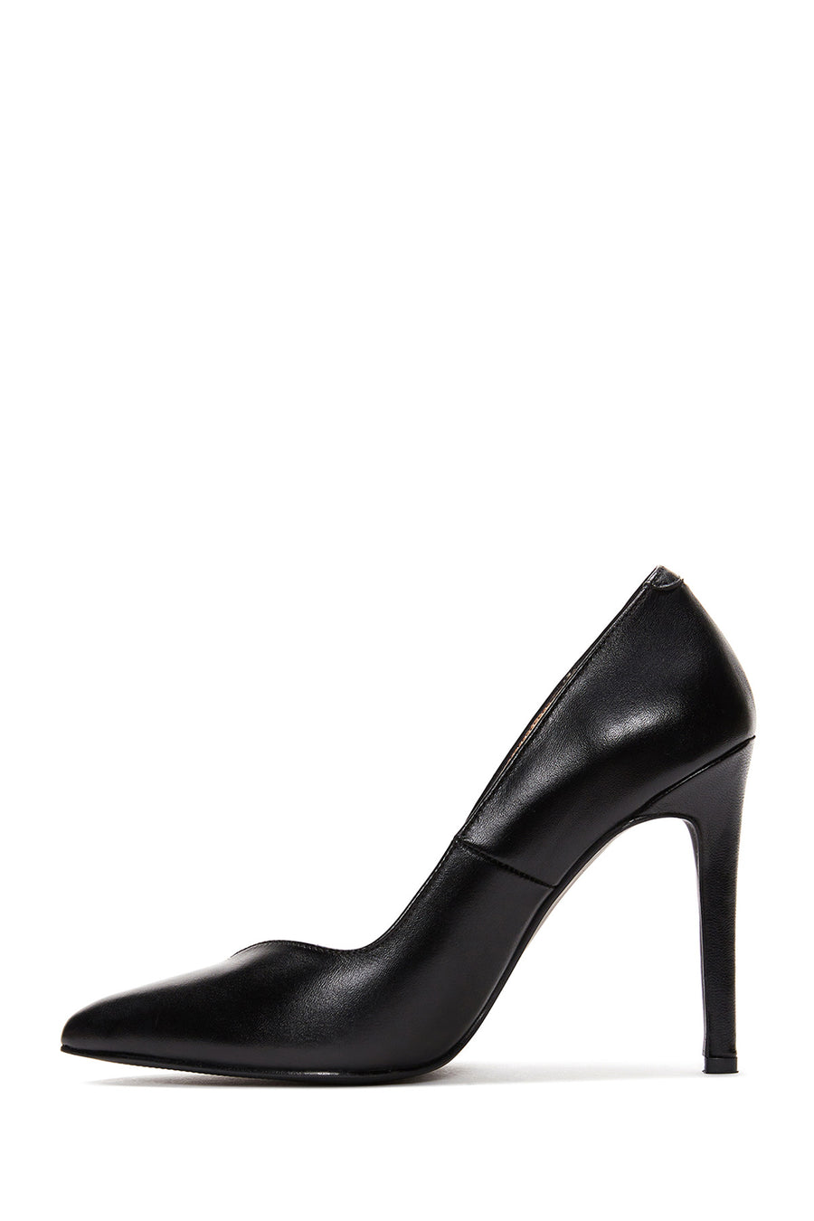 Woman Black Stiletto Heels Leather Stiletto