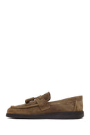 Erkek Taba Püsküllü Süet Deri Casual Loafer | Derimod