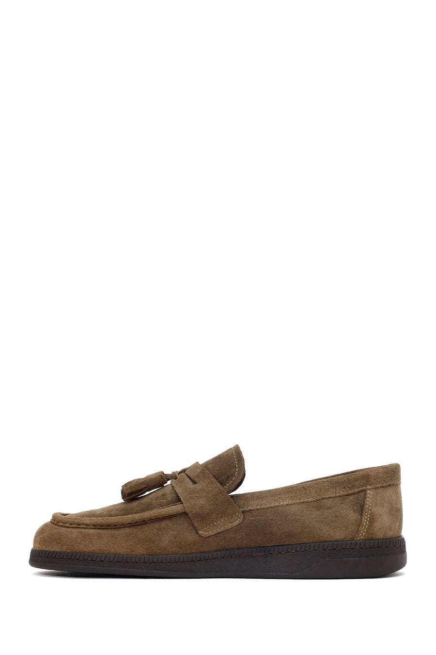Erkek Taba Püsküllü Süet Deri Casual Loafer