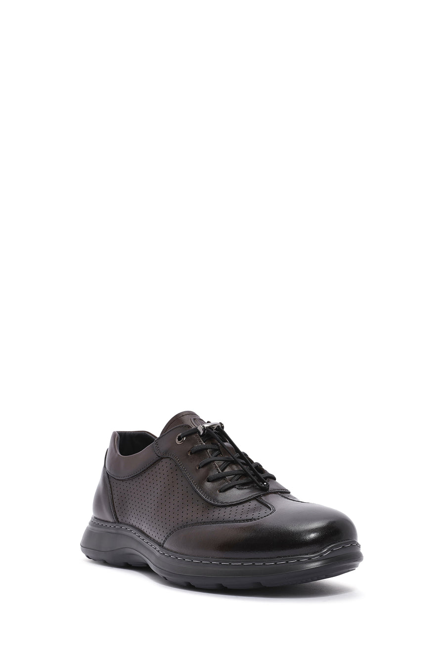 Men's Brown Lace-up Leather Casual Shoes