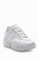 Kadın Şeffaf Tabanlı Deri Sneaker | Derimod