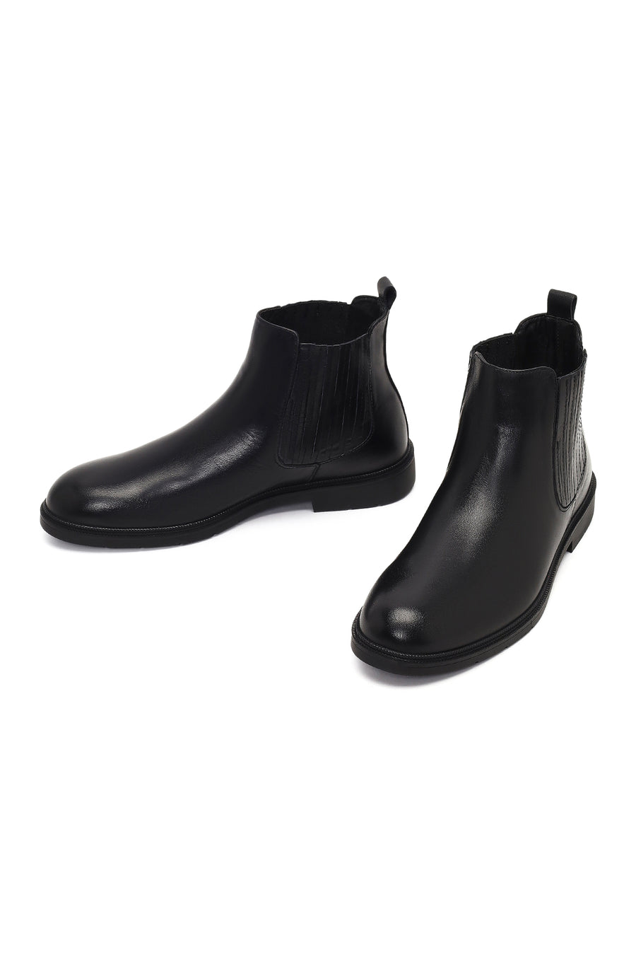 Men's Black Leather Chelsea Boot