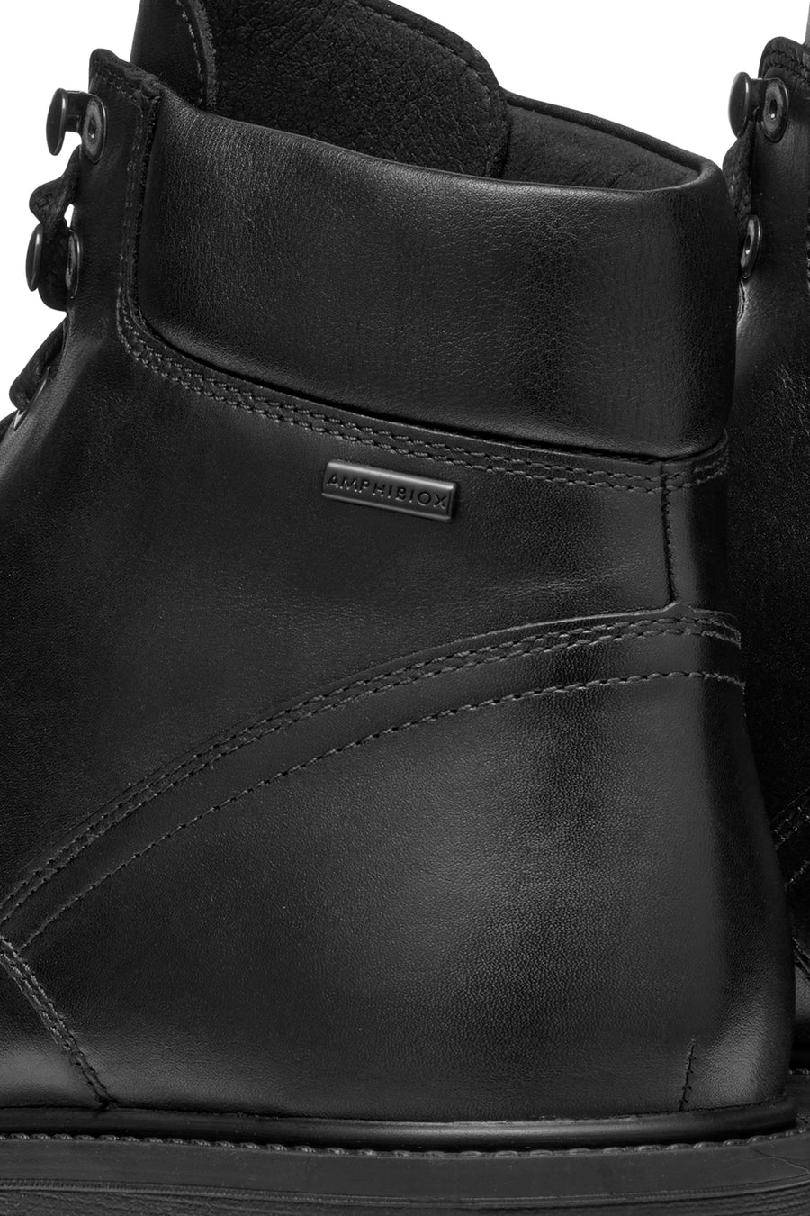 Geox Men's Black Lagorai + Grip Abx Laced Waterproof Leather Casual Boots