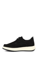 Men's Black Lace-Up Chunky Sole Nubuck Leather Casual Shoes | Derimod
