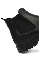 Men's Black Leather Chelsea Boots | Derimod