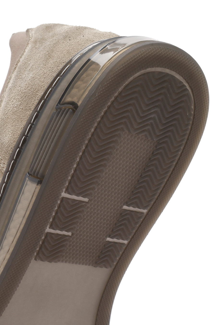 Men's Beige Lace-Up Suede Leather Sneaker