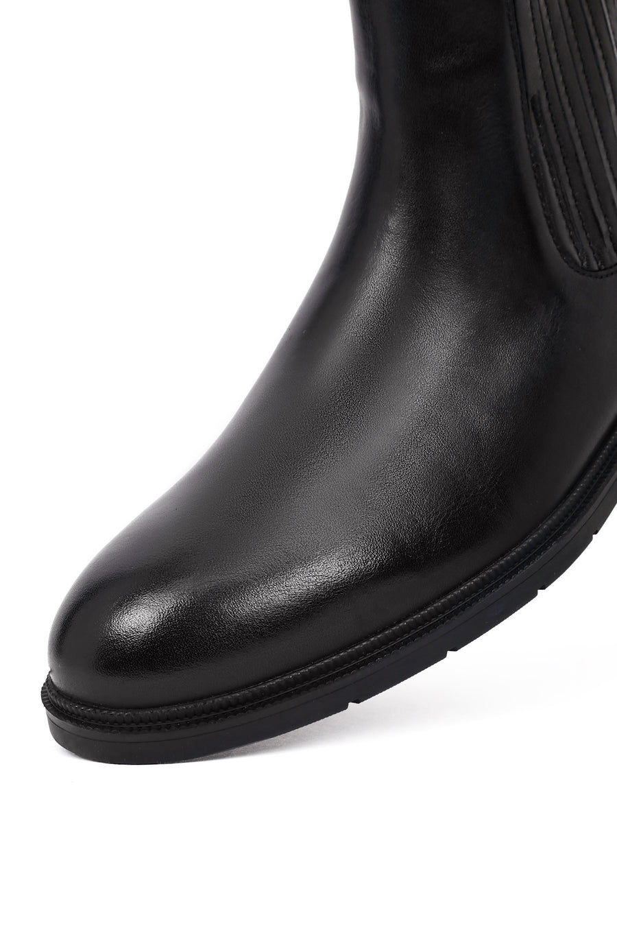Men's Black Leather Chelsea Boot
