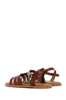 Women's Brown Leather Bodrum Sandals | Derimod