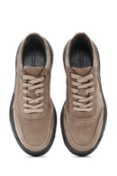 Male Mink Lace-Up Nubuck Leather Sneaker | Derimod