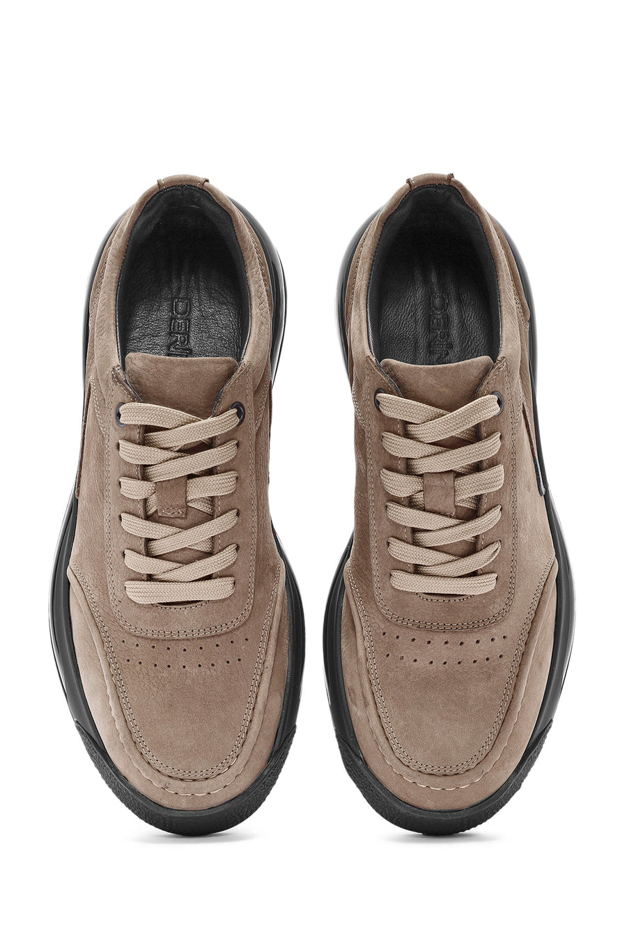Male Mink Lace-Up Nubuck Leather Sneaker