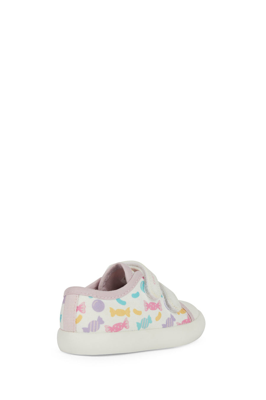 Geox Baby Girl White Gisli Strap Leather Sneaker