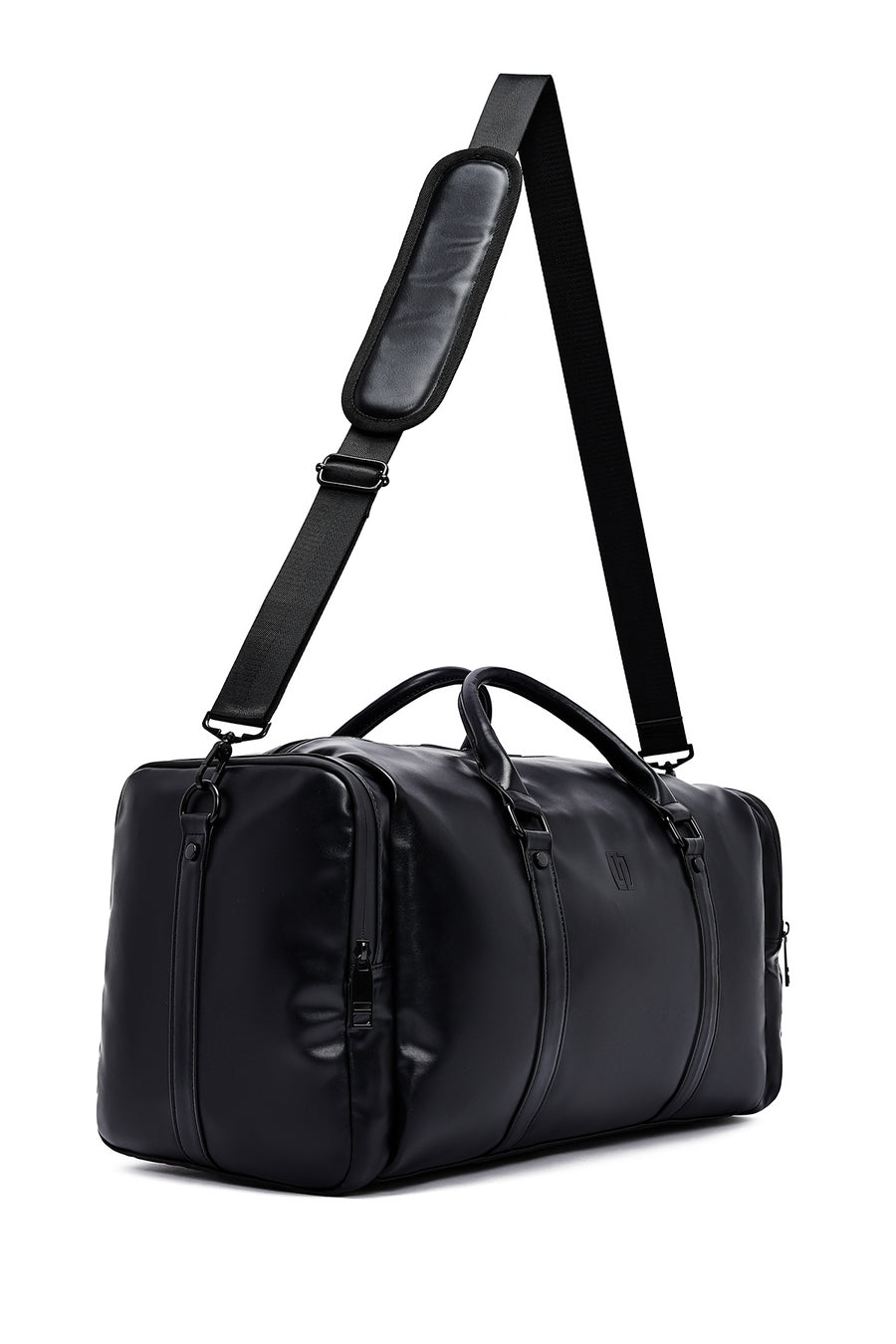 Men's Black Long Strap Travel Bag