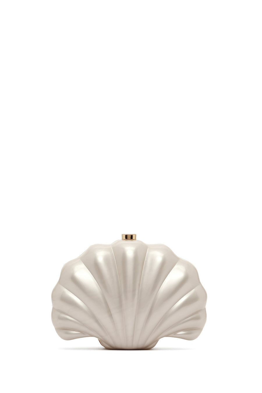 Women's White Long Chain Strap Mini Clutch Evening Bag