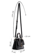 Women's Black Long Strap Handbag with Accessory Detail | Derimod