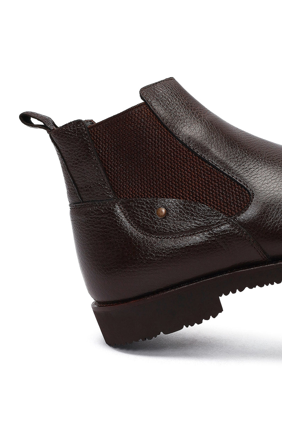 Male Brown Leather Casual Chelsea Boots