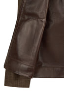 Clint Male Brown Reversible Leather Jacket | Derimod
