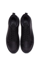 Male Black Lace-Up Leather Sneaker | Derimod