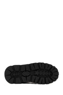 Women's Black Knitted Patterned Metallic Casual Boots | Derimod