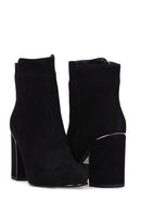Women's Suede Leather Heeled Boots | Derimod