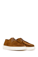 Male Tan Lace-Up Thick-Soled Suede Casual Shoes | Derimod