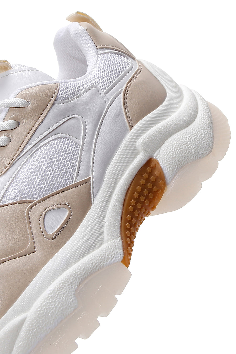 Women's Beige Thick Soled Sneaker
