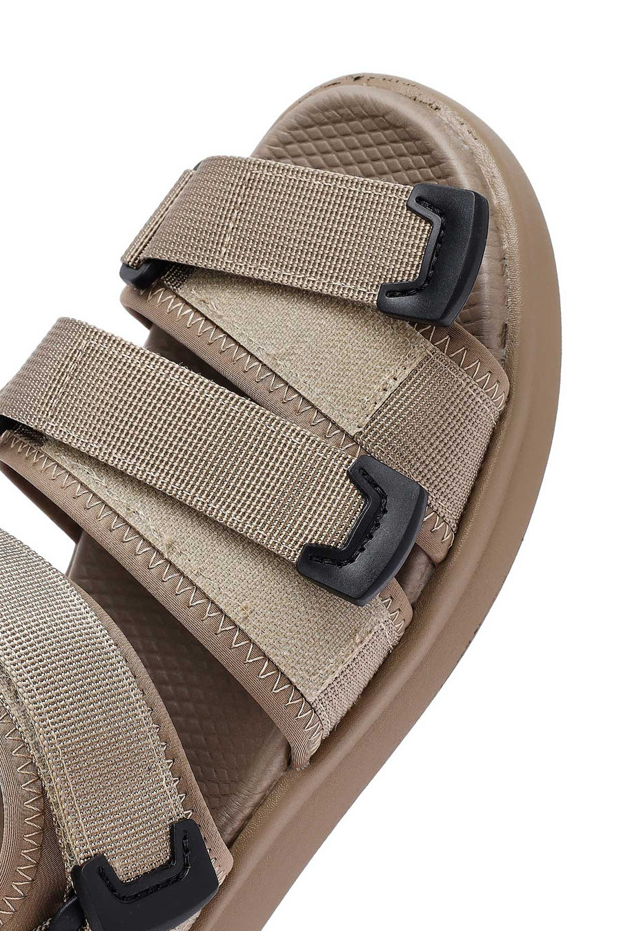 Men's Beige Fabric Sandals