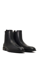 Male Black Leather Chelsea Boots | Derimod